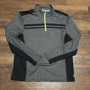 Fila Sport - Live in Motion - Gray and Black Quarter Zip Pullover - Unisex XL